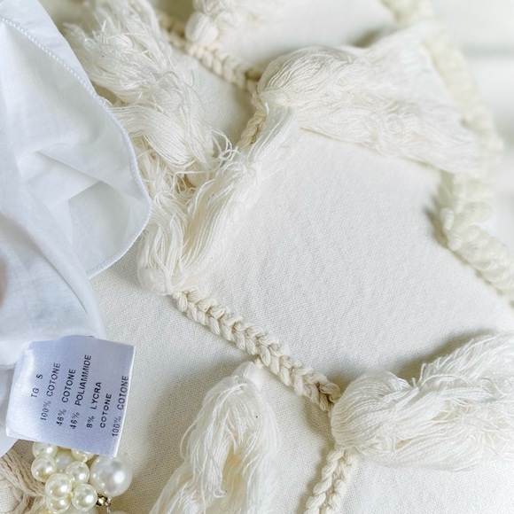 D. EXTERIOR | S | Abstract Italian Cotton Strapless One Shoulder Pink Grey Dress - Picture 9 of 12